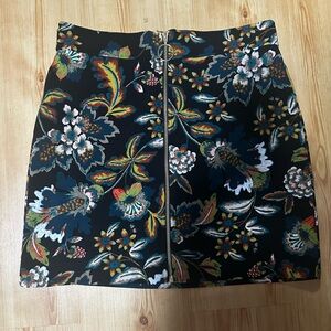 INC International Concepts Black Floral Pencil Skirt
